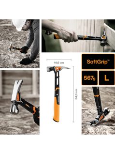 Fiskars PRO IsoCore™ általános kalapács L (1020214)