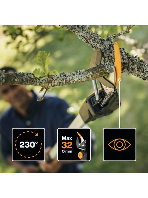 Fiskars PowerGearX™ UPX86 teleszkópos magassági ágvágó, bypass - 25 év garanciával (1023624)