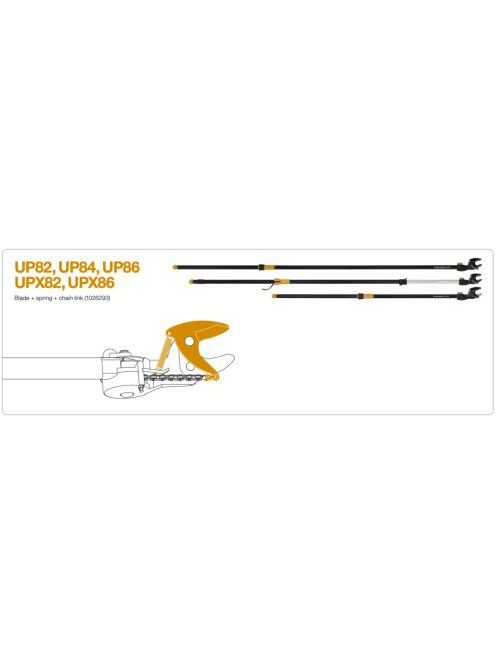 Fiskars Pótpenge, rugó és lánckapocs; UP82, UP84, UP86, UPX82, UPX86-hoz (1026293)