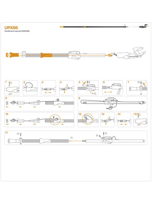 Fiskars Markolat- és zsinórkészlet a UPX86 magassági ágvágóhoz (1026296)