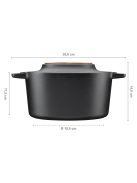 Fiskars Norden™ öntöttvas edény (casserole), 4 L - 25 év garanciával