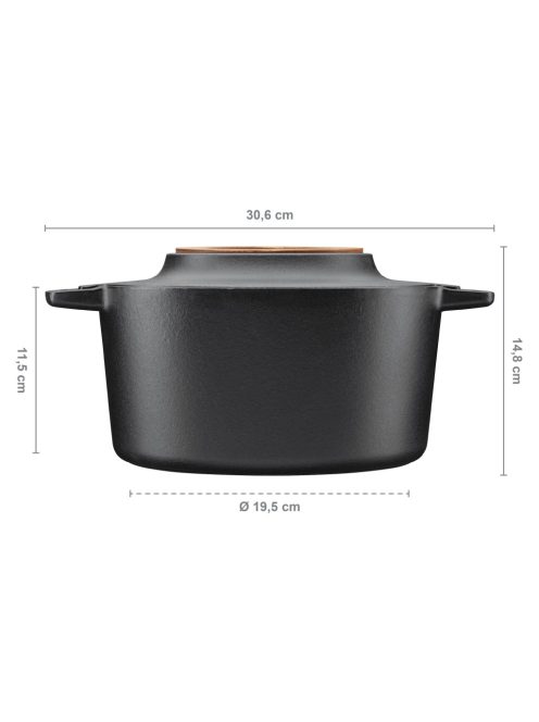 Fiskars Norden™ öntöttvas edény (casserole), 4 L - 25 év garanciával