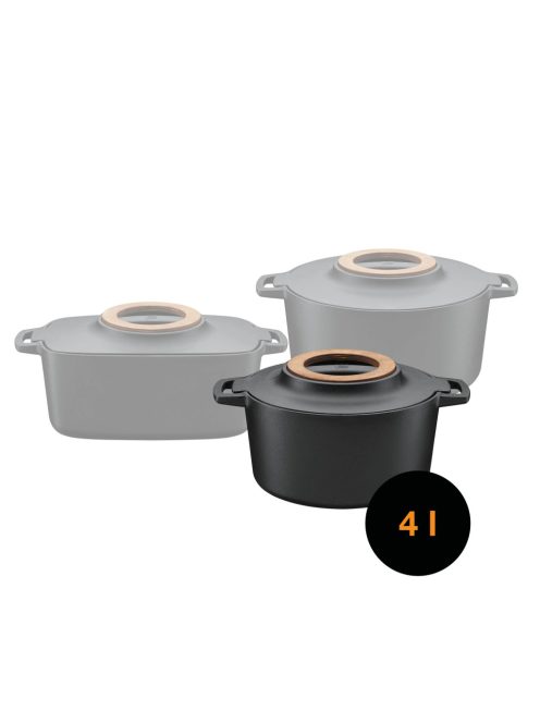 Fiskars Norden™ öntöttvas edény (casserole), 4 L - 25 év garanciával