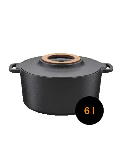 Fiskars Norden™ öntöttvas edény (casserole), 6 L - 25 év garanciával