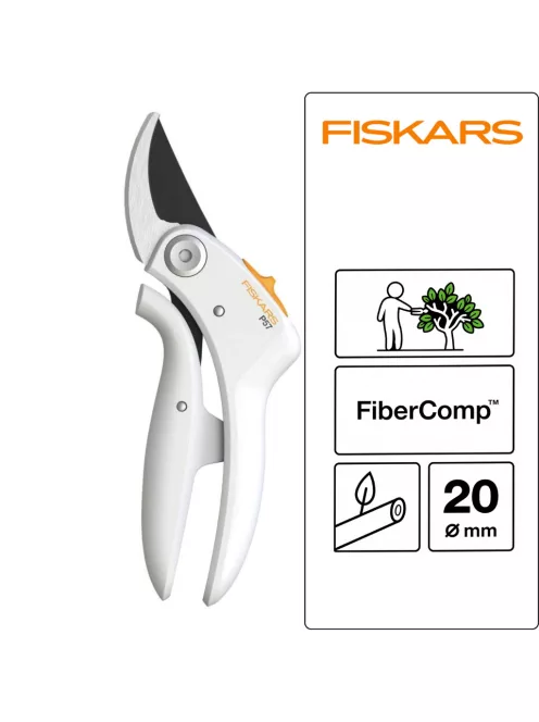 Fiskars P57 metszőolló, bypass, fehér (1026916)