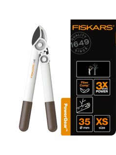   Fiskars PowerGear™ L32 ágvágó, rávágó, XS, fehér (1026930)