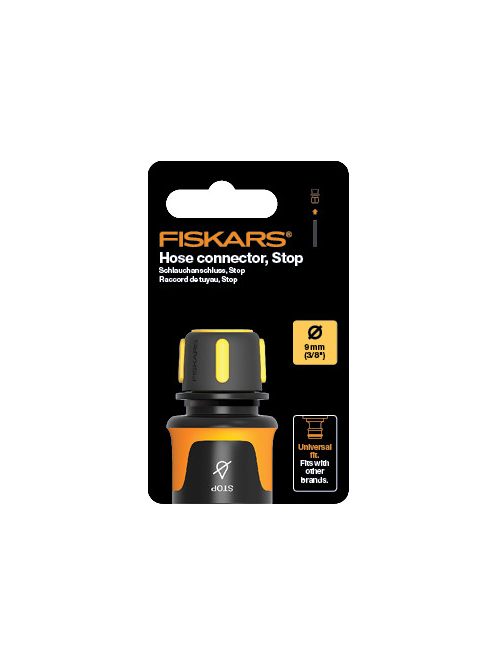Fiskars Tömlő-gyorscsatlakozó, 9 mm (3/8”) STOP (1027078)