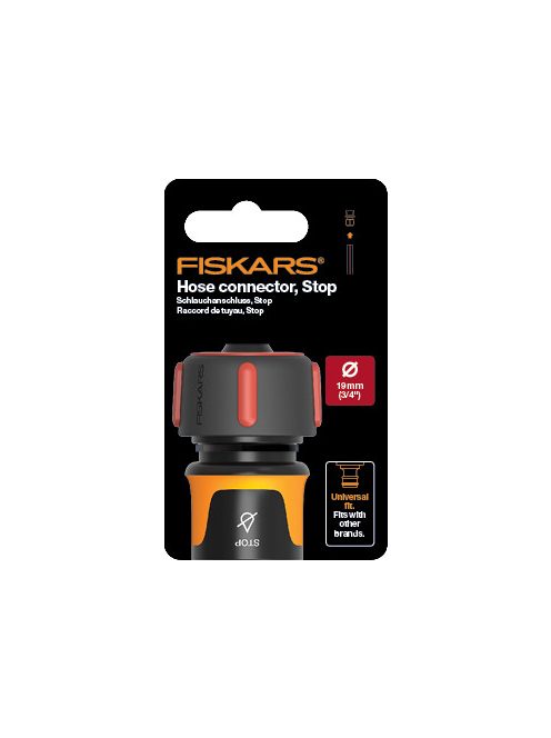 Fiskars Tömlő-gyorscsatlakozó, 19 mm (3/4) STOP (1027081)