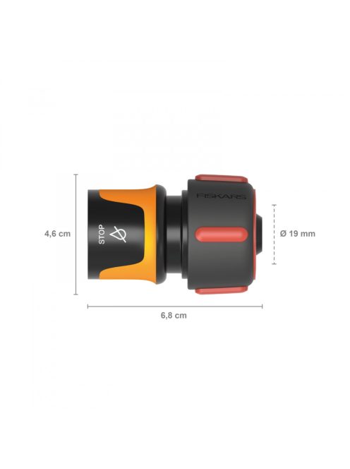 Fiskars Tömlő-gyorscsatlakozó, 19 mm (3/4”) STOP LB (min 30) /csomagolás nélküli/ (1027082)