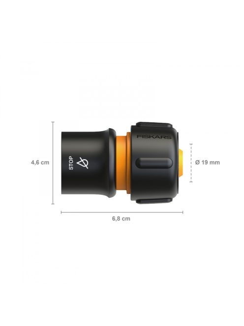 Fiskars Tömlő-gyorscsatlakozó, 19 mm (3/4”) STOP LB (min 30) /csomagolás nélküli/ (1027084)