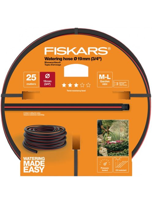 Fiskars Locsolótömlő, 19 mm (3/4"), 25 m Q3 (1027100)