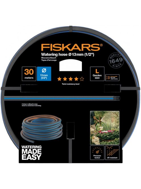 Fiskars Locsolótömlő, 13 mm (1/2"), 30 m Q4 (1027105)
