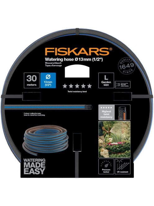 Fiskars Locsolótömlő, 13 mm (1/2"), 30 m Q5 (1027108)