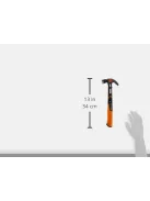 Fiskars PRO IsoCore™ általános kalapács, L, görbített (1027203)
