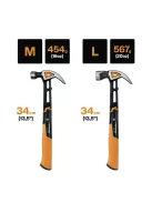 Fiskars PRO IsoCore™ általános kalapács, L, görbített (1027203)