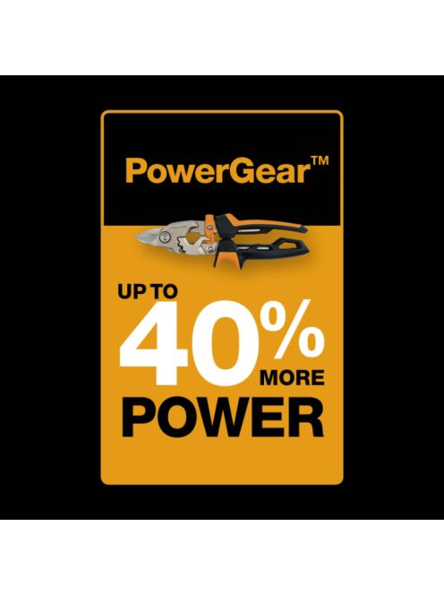 Fiskars PowerGear™ Aviation lemezvágó olló, egyenes (1027207)