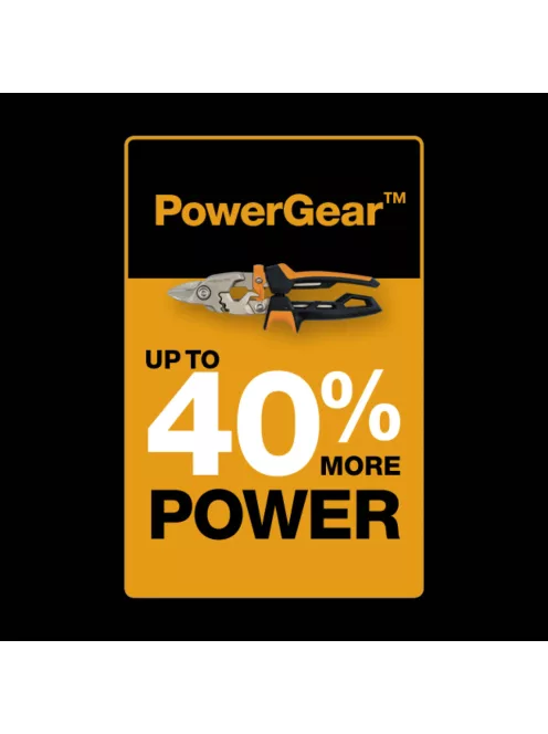 Fiskars PRO PowerGear™ Aviation lemezvágó olló offset, bal (1027211)