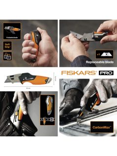 Fiskars PRO CarbonMax™ összecsukható pengekés (1027224)