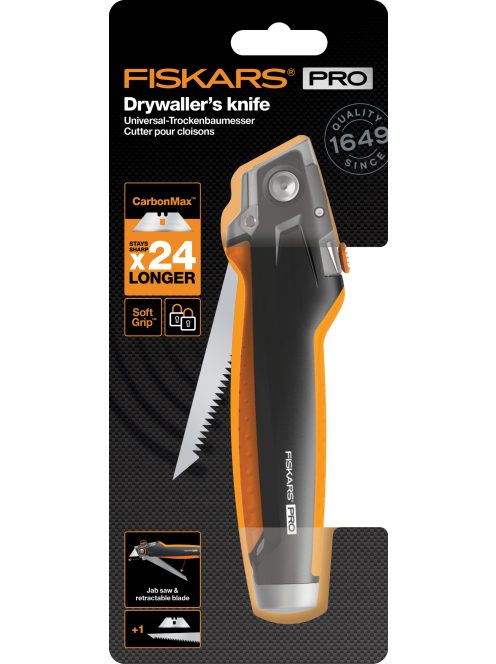 Fiskars CarbonMax™ gipszkarton kés (1027226)