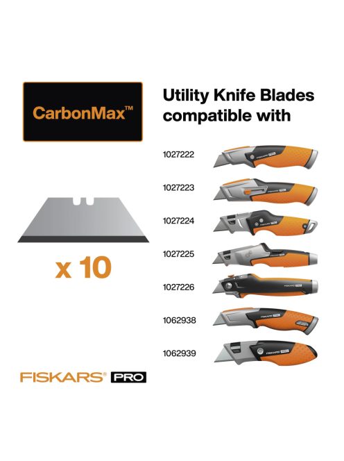 Fiskars Pótpengék CarbonMax™ pengekéshez, 10 darabos (1027230)