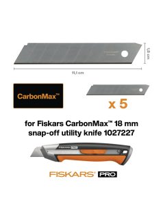   Fiskars Pótpengék CarbonMax™ pengekéshez, 18 mm, 5 darabos (1027232)