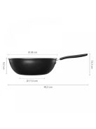 Fiskars Functional Form™ Wok serpenyő, 28 cm, rozsdamentes acél (1027705)