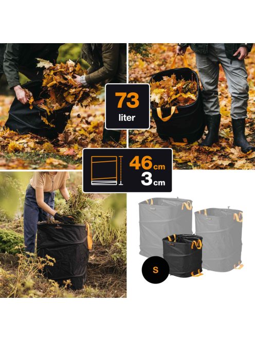 Fiskars Ergo™ Pop-up kerti gyűjtőzsák S, 73L (1028371)
