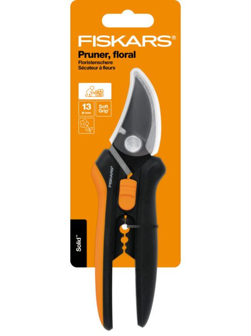 Fiskars Solid™ virágolló SP141, szárlehúzó és drótvágó funkcióval (1051601)