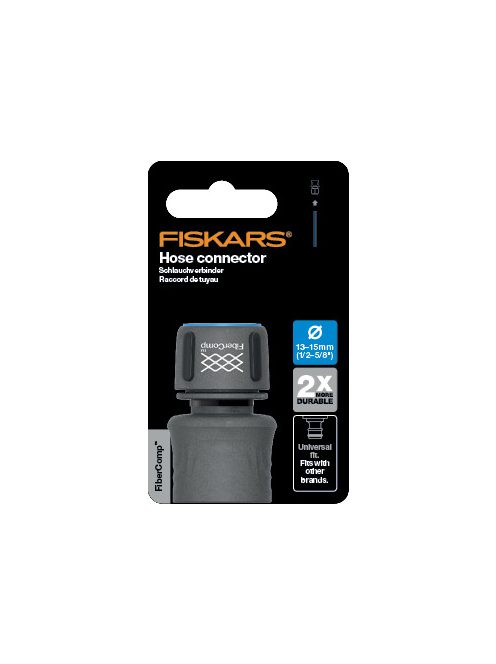 Fiskars FiberComp tömlő gyorscsatlakozó, 13-15 mm (1/2"-5/8") FLOW