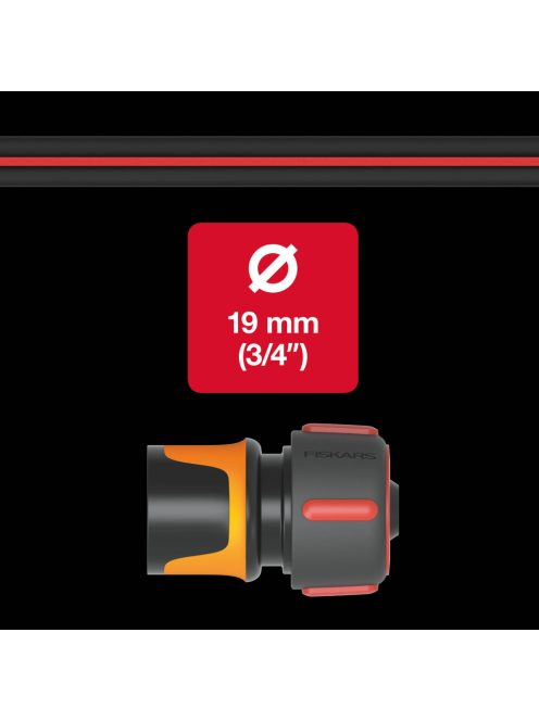 Fiskars FiberComp tömlő gyorscsatlakozó, 19 mm (3/4") FLOW - 5 év garanciával