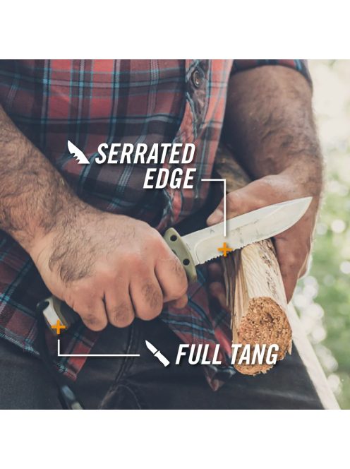 Gerber Ultimate túlélőkés, félig fogazott pengével (1055367) - 25 év garanciával