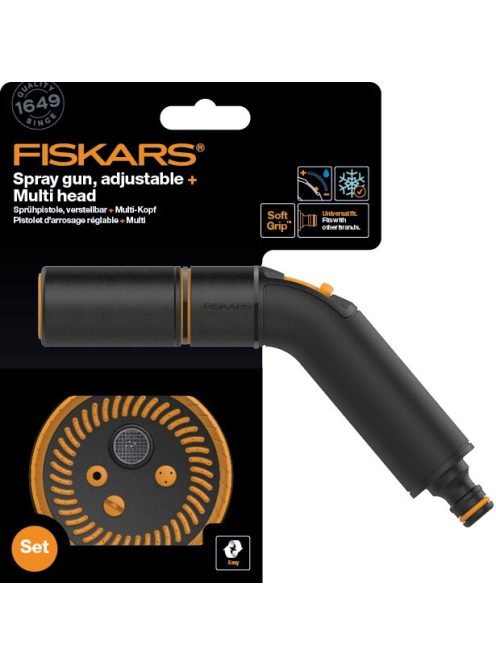 Fiskars Comfort locsolópisztoly, állítható öntözőfej + öntözőfej, multi (1056494)