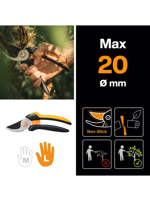 Fiskars Solid™ P341 metszőolló, bypass, L (1057164)