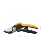 Fiskars Plus P741 PowerLever™ metszőolló, rávágó (1057171)