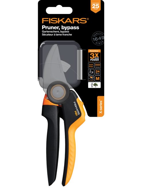 Fiskars X-series™ M forgónyelű metszőolló, mellévágó P921  - 25 év garanciával