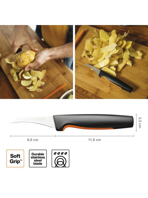 Fiskars Functional Form™ Hámozókés, hajlított (1057545)