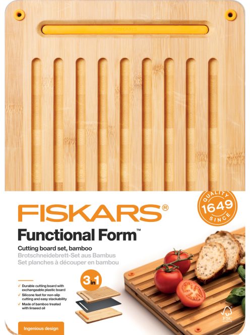Fiskars Functional Form Bambusz vágódeszka készlet (1057550)