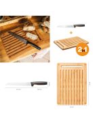 Fiskars Functional Form Bambusz vágódeszka és kenyérvágó kés készlet (1057551)