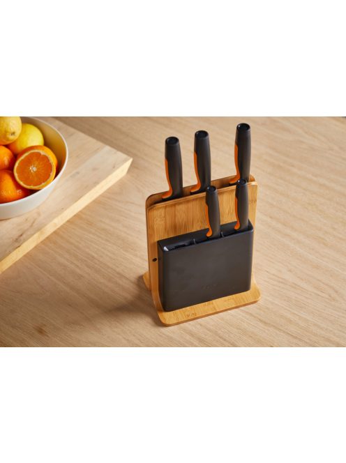 Fiskars Functional Form Késblokk bambusz 5 késes  (1057552)