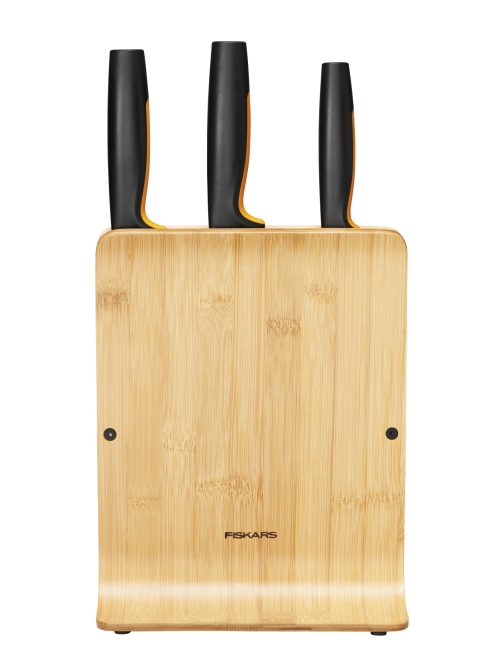 Fiskars Functional Form Késblokk bambusz 3 késes  (1057553)