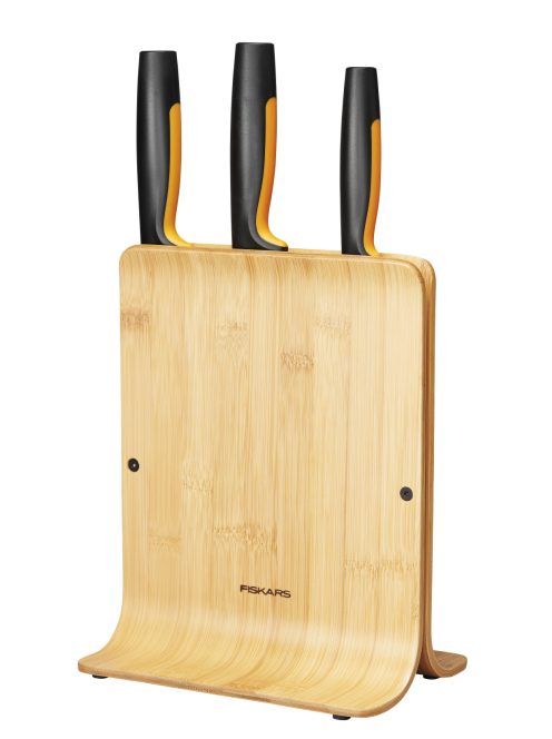 Fiskars Functional Form késkészlet 3 késsel, bambusz késtartóval (1057553)