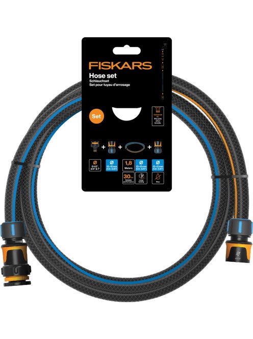Fiskars Comfort tömlő szett 1.8m Q4 13mm