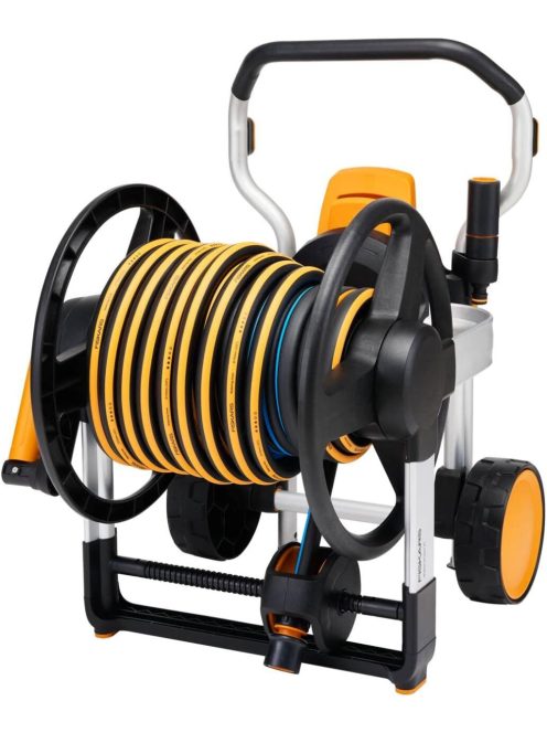 Fiskars Manuális tömlőkocsi XL, kerékkel, tartozékokkal és 20 m 1/2 "-os tömlővel