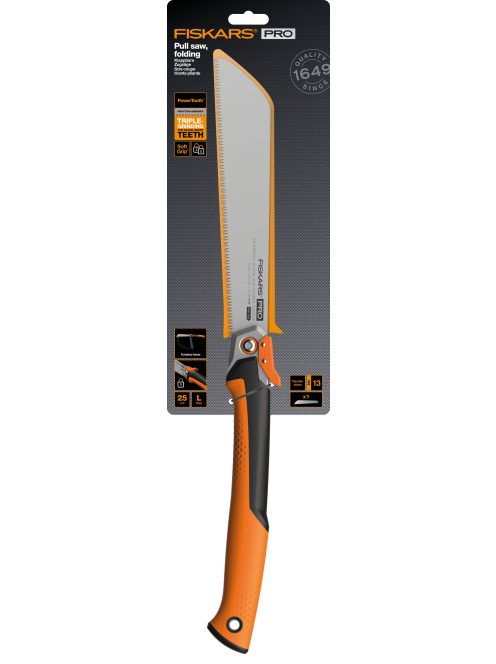 Fiskars PowerTooth™ összecsukható fűrész, 250mm 13tpi (1062933)