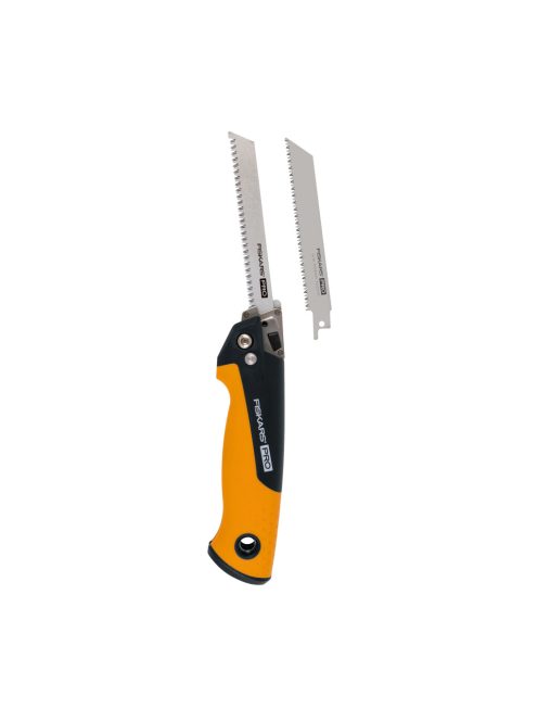 Fiskars Powertooth™ Compact összecsukható fűrész, 2 pengével (1062934)