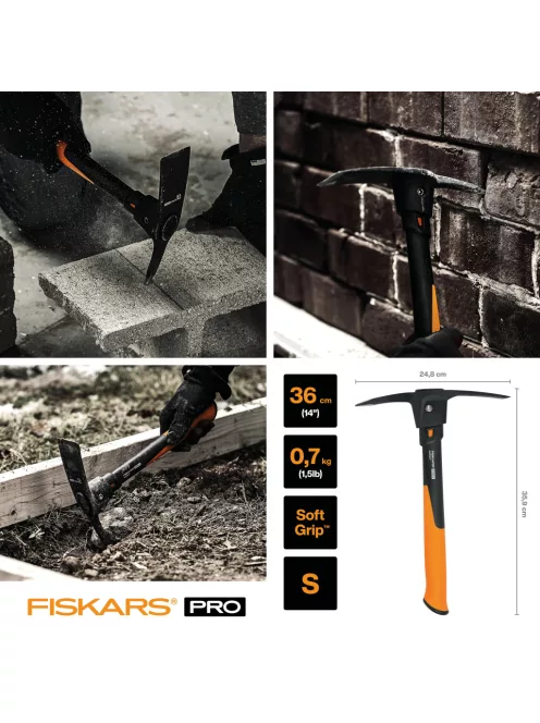 Fiskars PRO IsoCore™ csákány, S, 0.68 kg (1062937)