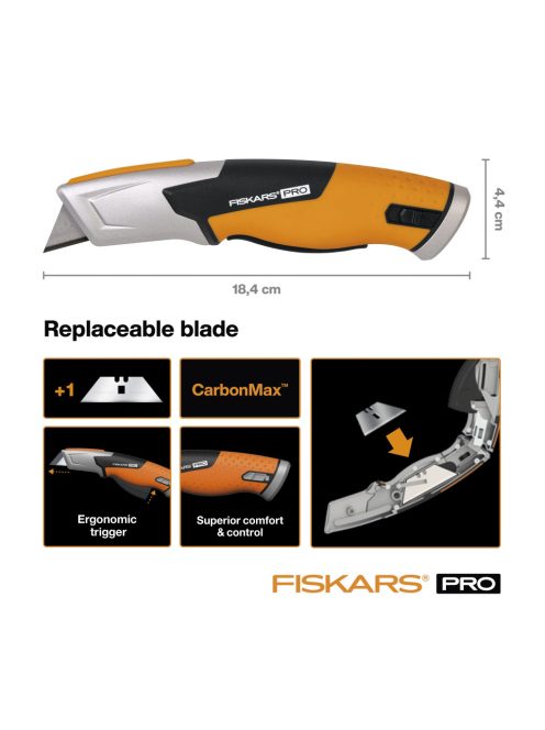 Fiskars PRO CarbonMax™ biztonsági pengekés (1062938)