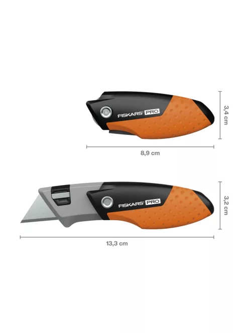Fiskars PRO CarbonMax™ kompakt összecsukható tapétavágó kés (1062939)