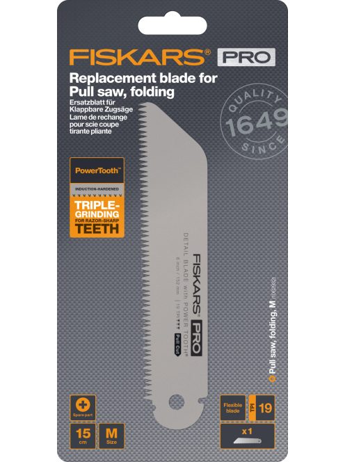 Fiskars PowerTooth™ cserélhető penge fűrészhez 150mm, 19 tpi (1062942)