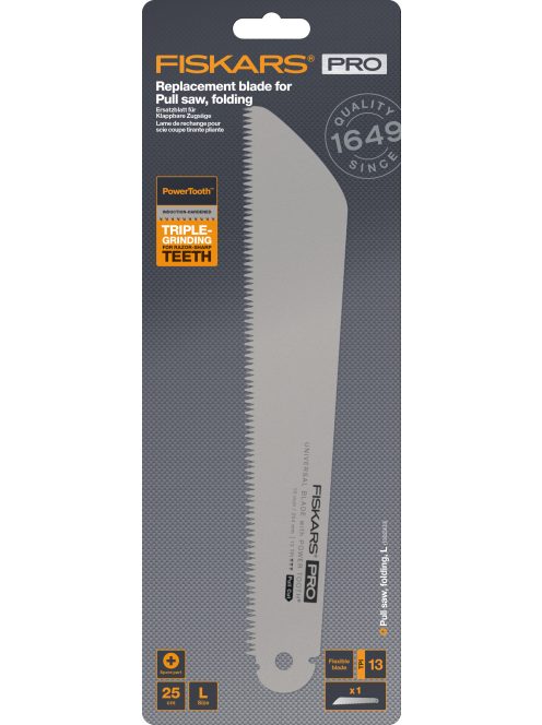 Fiskars Cserélhető penge fűrészhez 250mm 13tpi (1062943)